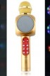 Караоке МИКРОФОН+колона, безжичен с блутут,LED светлини и USB Флашка